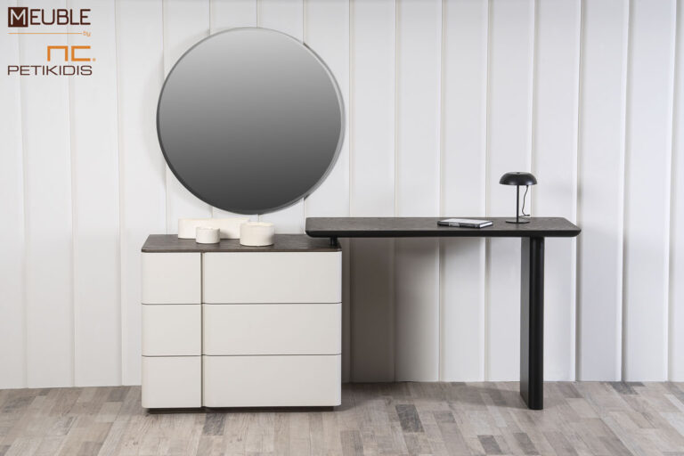 Γραφείο Twin από ξύλο δρυς και λεπτομέρειες λάκας. Διατίθεται σε μεγάλη ποικιλία χρωμάτων και διαστάσεων gy Eterno