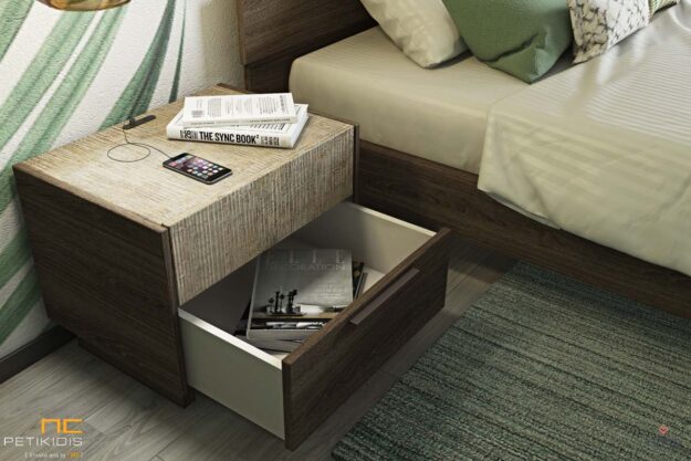 Κλασική Τραπεζαρία komodino sicilia nabuk collection lavagreyoak letto 03 epiplopetikidis