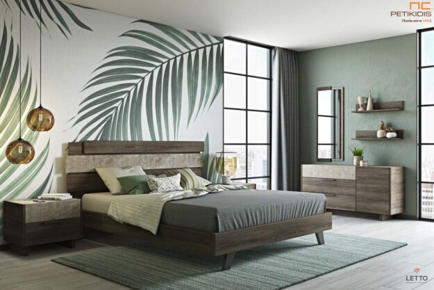 Κλασική Τραπεζαρία krevati komodina sicilia collection lavagreyoak letto 01 epiplopetikidis