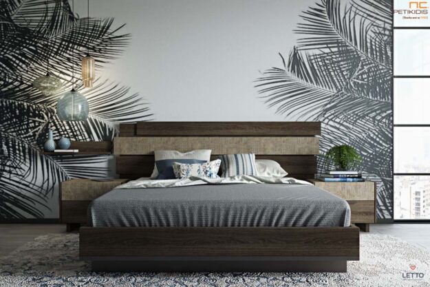 Κλασική Τραπεζαρία krevati sicilia collection lavagreyoak letto 04 epiplopetikidis