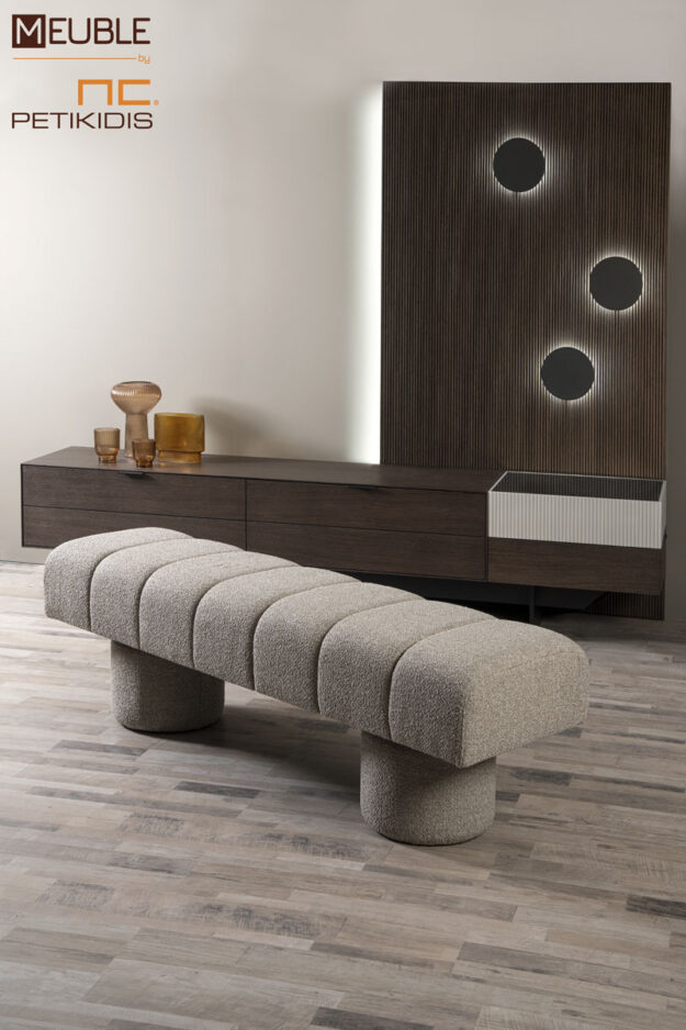 Πάγκος Bliss με ύφασμα αλέκιαστο αδιάβροχο. Διατίθεται σε μεγάλη ποικιλία χρωμάτων και διαστάσεων.