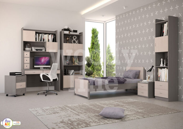 Παιδικό & εφηβικό δωμάτιο Άνεμος 1 από ξύλο οξιά. Εργονομία και αποθηκευτικοί χώροι. Διατίθεται σε πληθώρα επιλογή χρωμάτων και συνδυασμών.