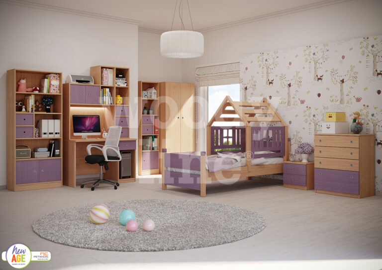 Παιδικό & εφηβικό δωμάτιο Γη 2 από ξύλο οξιά. Εργονομία και αποθηκευτικοί χώροι. Διατίθεται σε πληθώρα επιλογή χρωμάτων και συνδυασμών. Η διακοσμητική σκεπή του κρεβατιού είναι αποσπώμενη και εύκολα το κρεβάτι από παιδικό μετατρέπεται σε εφηβικό.