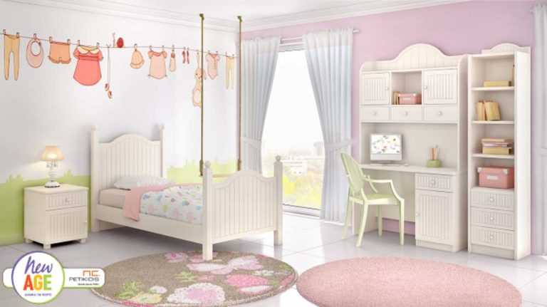 Παιδικό δωμάτιο Κλασικό 3 με κρεβάτι, κομοδίνο, γραφείο, εταζιέρα και βιβλιοθήκη. Διατίθεται σε μεγάλη ποικιλία χρωμάτων.