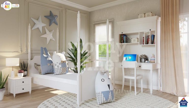 Παιδικό & εφηβικό δωμάτιο Κλασικό 5 με κρεβάτι, κομοδίνο, γραφείο & εταζιέρα. Διατήθεται σε μεγάλη ποικιλία χρωμάτων.