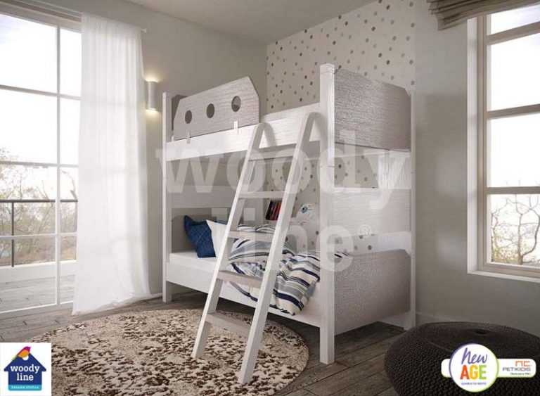 Παιδικό & εφηβικό δωμάτιο Άμμος 5 με κουκέτα. Διατίθεται σε ποικιλία χρωμάτων.