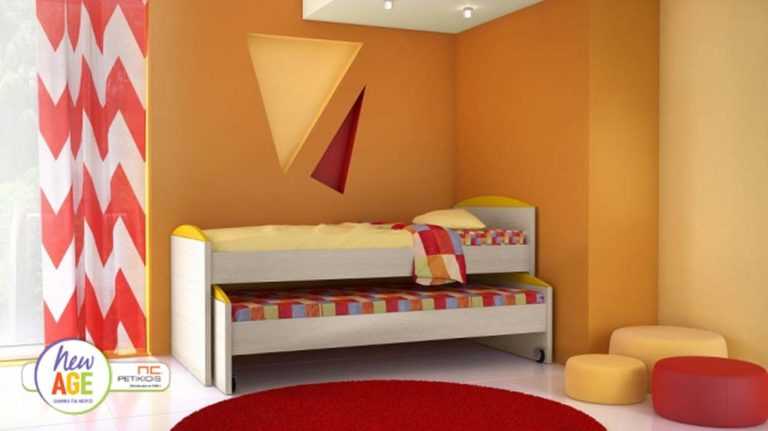 Παιδική & εφηβική χαμηλή κουκέτα Λήμνος 4. Διατίθεται σε μεγάλη ποικιλία χρωμάτων.