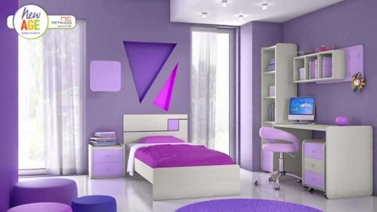 Παιδικό & εφηβικό δωμάτιο Σκύρος 1 με κρεβάτι, κομοδίνο,γραφείο με συρταριέρα, εταζέρα επιτοίχια και βιβλιοθήκη. Διατήθεται σε μεγάλη ποικιλία χρωμάτων.