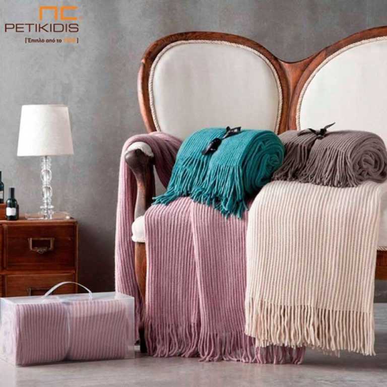 Ριχτάρι διακοσμητικό Plaid Koala Revert σε τέσσερις αποχρώσεις τιρκουάζ, μπεζ,γκρι και εκρου.