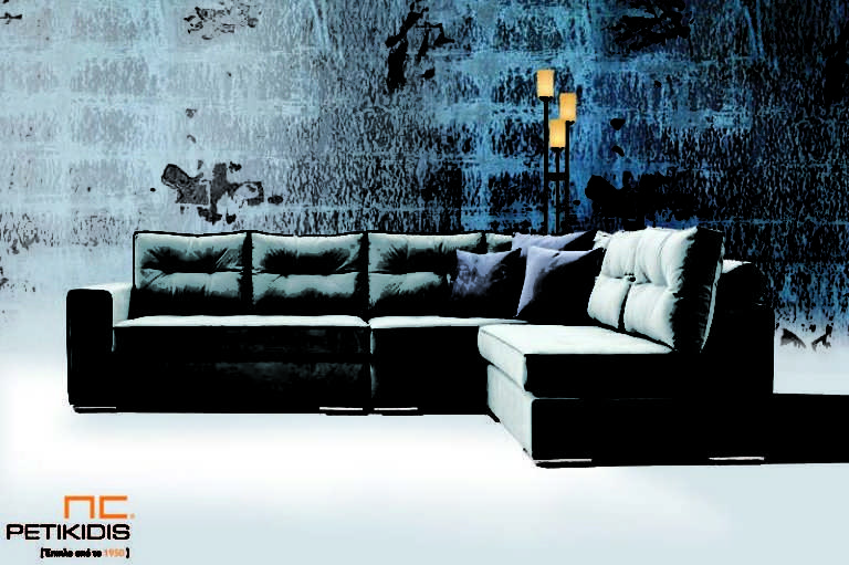 Σαλόνι γωνία Melbourne με καπιτονέ μαξιλάρια στην πλάτη με δυνατότητα αντιστροφής της γωνίας ανάλογα τις απαιτήσεις του χώρου.