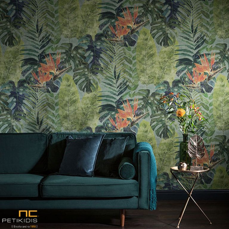 wallpaper passenger tpd21295 panel green orenge urban jungle style