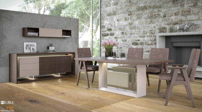 Tραπέζι Vista με μοντέρνο στιλ και προσοχή στη λεπτομέρεια. Η ξύλινη όψη συνδυάζεται με τα χρώματα της λάκας δίνοντας ένα αποτέλεσμα ομορφιάς και δυναμικότητας που ταιριάζει στον μοντέρνο τρόπο ζωής. Διαθέτει διακριτικό κρυφό φωτισμό.