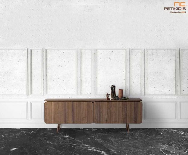 Μπουφές Vendome από ξύλο καρυδιάς με πόδια από μασίφ ξύλο καρυδιάς σε 60's σχεδιασμού.