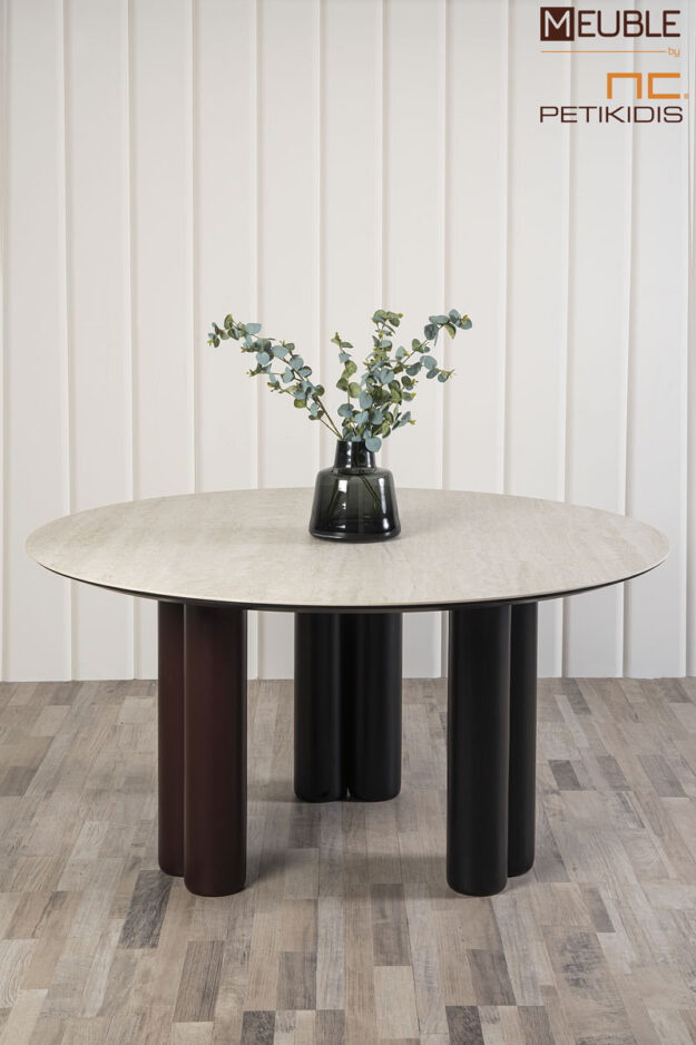 Τραπέζι ροτόντα Bliss με κεραμικό υλικό και λάκα. Μοντέρνο και minimaal διατίθεται σε μεγάλη ποικιλία χρωμάτων και διαστάσεων.