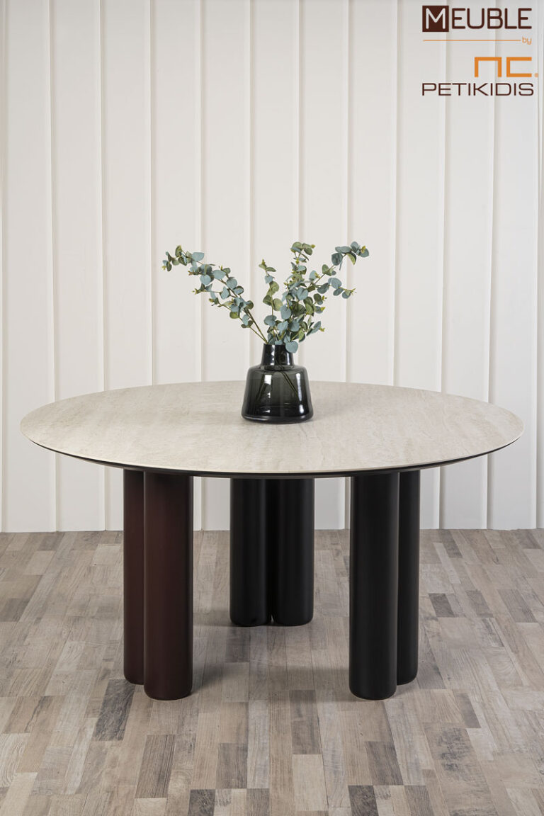 Τραπέζι ροτόντα Bliss με κεραμικό υλικό και λάκα. Μοντέρνο και minimaal διατίθεται σε μεγάλη ποικιλία χρωμάτων και διαστάσεων.
