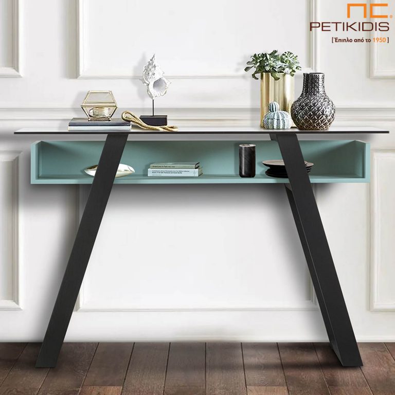 Κονσόλα Freddie σε συνδυασμό ξύλου, λάκας και γυαλιού. Απόλυτα χρηστικό και minimal δίνει την δική του «νότα» στον χώρο που θα το τοποθετήσετε.