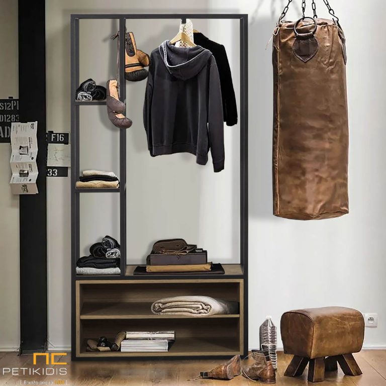 Κρεμάστρα Rory από ξύλο δρυς και μεταλλικό σκελετό.Ιδανικό για υπνοδωμάτια, εισόδους και χώρους υποδοχής.