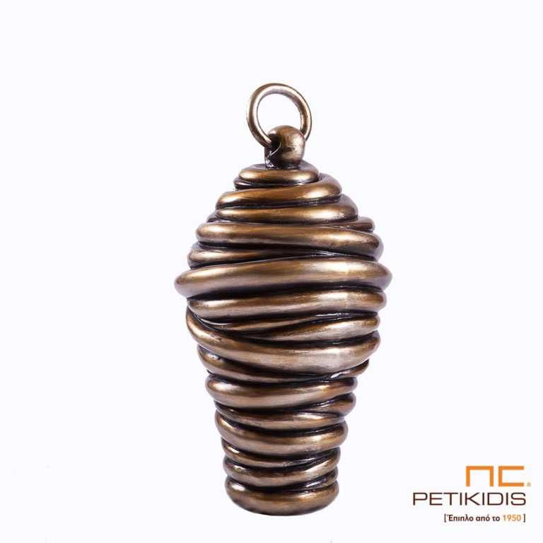 Επιτραπέζιο διακοσμητικό αντικείμενο "Animal" από πολυπροπυλαίνιο σε χρυσή μπρονζέ πατίνα διαστάσεων ύψους 61cm και πλάτος 35cm