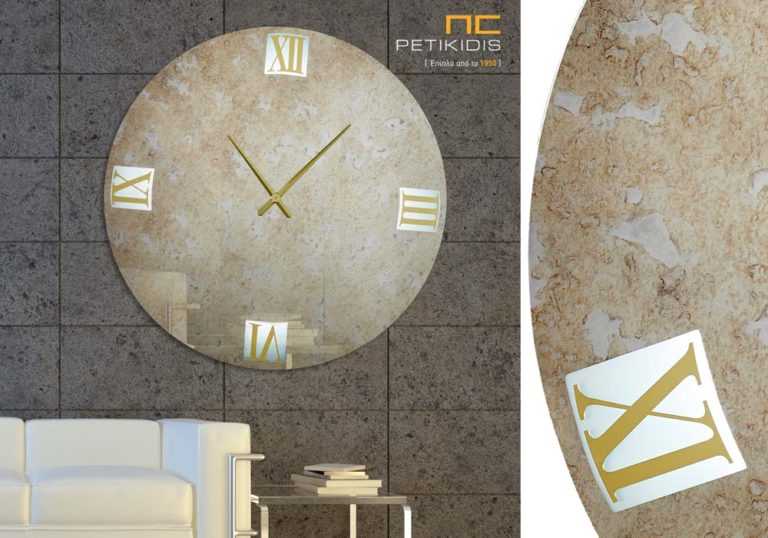 Στρογγυλός Φωτιζόμενος Καθρέπτης Ρολόι με Λατινικούς Χαρακτήρες- S208