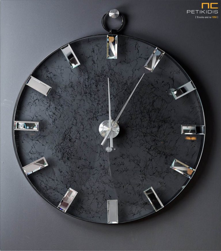 Στρογγυλός επιτοίχιος καθρέφτης-ρολόϊ - Ν70