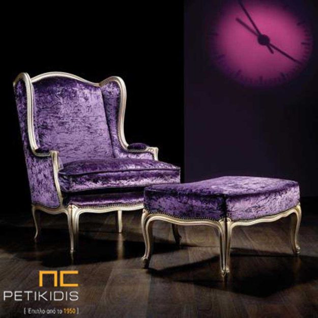 Κλασική Τραπεζαρία Πολυθρόνα με Σκαμπό