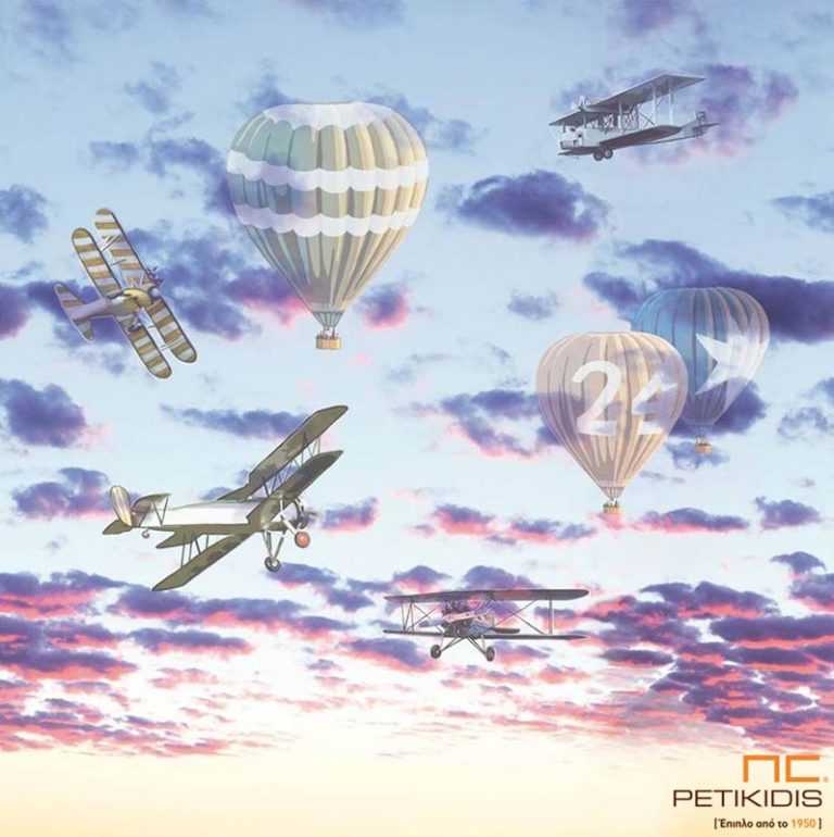 tapetsaria toixoy paidikh wallpaper eijffinger wallpower junior 364167 panel aerostato aeroplano