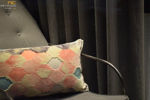 Κλασική Τραπεζαρία Κουρτίνα Δίχτυ - Διακοσμητικό Μαξιλάρι με Ρόμβους σε Έντονα Χρώματα (κωδ. ΚΡΤ283)