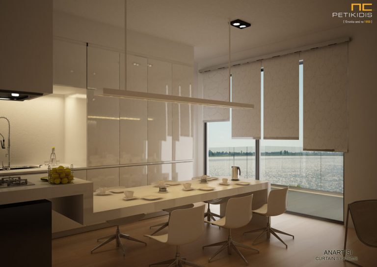 Κουρτίνα ρόλερ σε εκρού χρώμα για οικιακή χρήση