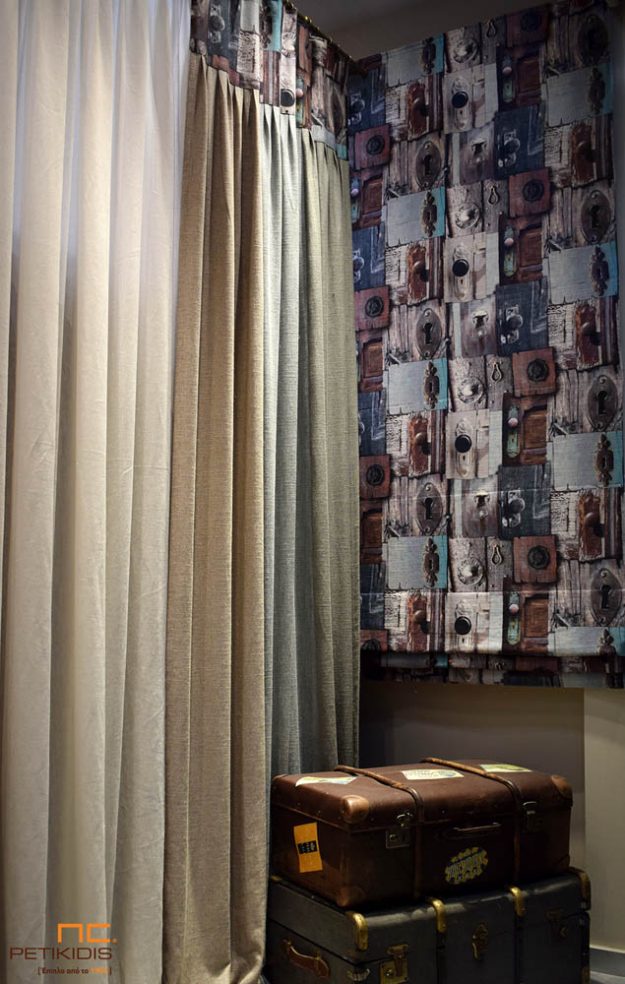 Κουρτίνες Vintage Κουρτίνα Roman σε Γήινους Χρωματισμούς.