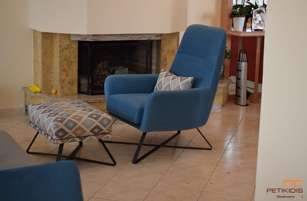 Κλασική Τραπεζαρία Πολυθρόνα Swing με Υποπόδιο