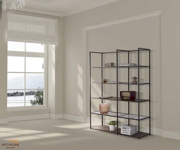 Κλασική Τραπεζαρία Βιβλιοθήκη με Κεραμικά Ράφια