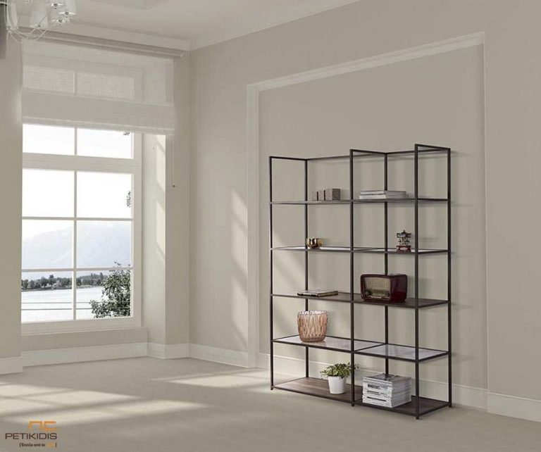 Βιβλιοθήκη με Κεραμικά Ράφια