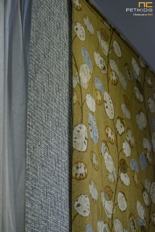 Κλασική Τραπεζαρία kourtina se rafh panel me sxedia se kitrino xrwma kai grey leptomereia 2