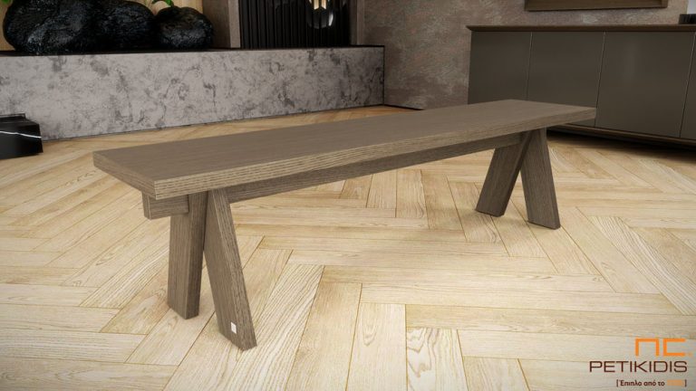 Πάγκος Stretto από ξύλο δρυς σε minimal μοντέρνο σχεδιασμό.