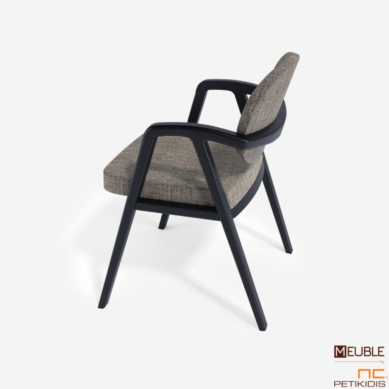 Kαρέκλα Kappa κατασκευασμένη από μασίφ ξύλο δρυ και το ύφασμά της είναι αδιάβροχο - αλέκιαστο. Σχεδιάστηκε από τον πολυβραβευμένο βιομηχανικό σχεδιαστή Θανάση Μπάμπαλη. Είναι διαθέσιμη σε μια ευρεία γκάμα από φινιρίσματα και ταπετσαρίες.