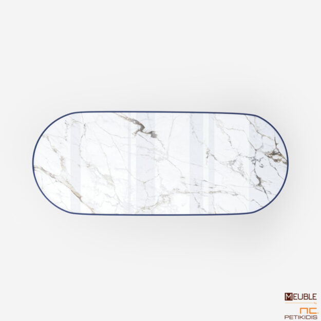 Κλασική Τραπεζαρία Λεπτομέρεια κεραμικής επιφάνειας. Το τραπέζι RIDEAU σχεδιάστηκε από το Ιταλικό design studio DEBONADEMEO.