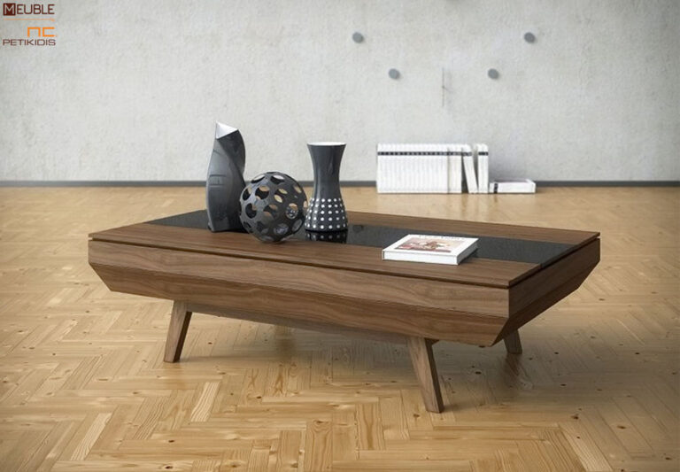 Τραπεζάκι σαλονιού More. Κατασκευασμένο από ξύλο καρυδιάς με λεπτομέρεια λάκας. Διαθέτει μηχανισμό με 'σερβιτόρο' και αποθηκευτικό χώρο. Δυνατότητα περιστροφής και επέκτασης. Διατίθεται σε μεγάλη ποικιλία χρωμάτων και ξύλων.