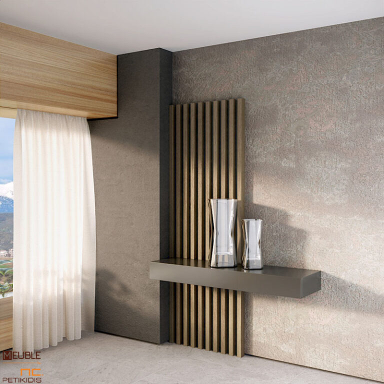 H κονσόλα Sempre σε μοντέρνα γραμμή, συνδυάζει την πρακτικότητα και την υψηλή αισθητική. Κατασκευασμένη από ξύλο δρυς στα επιτοίχια πιχάκια και στοιχεία λάκας στο συρτάρι - ράφι. Διατίθεται σε ποικιλία χρωμάτων.