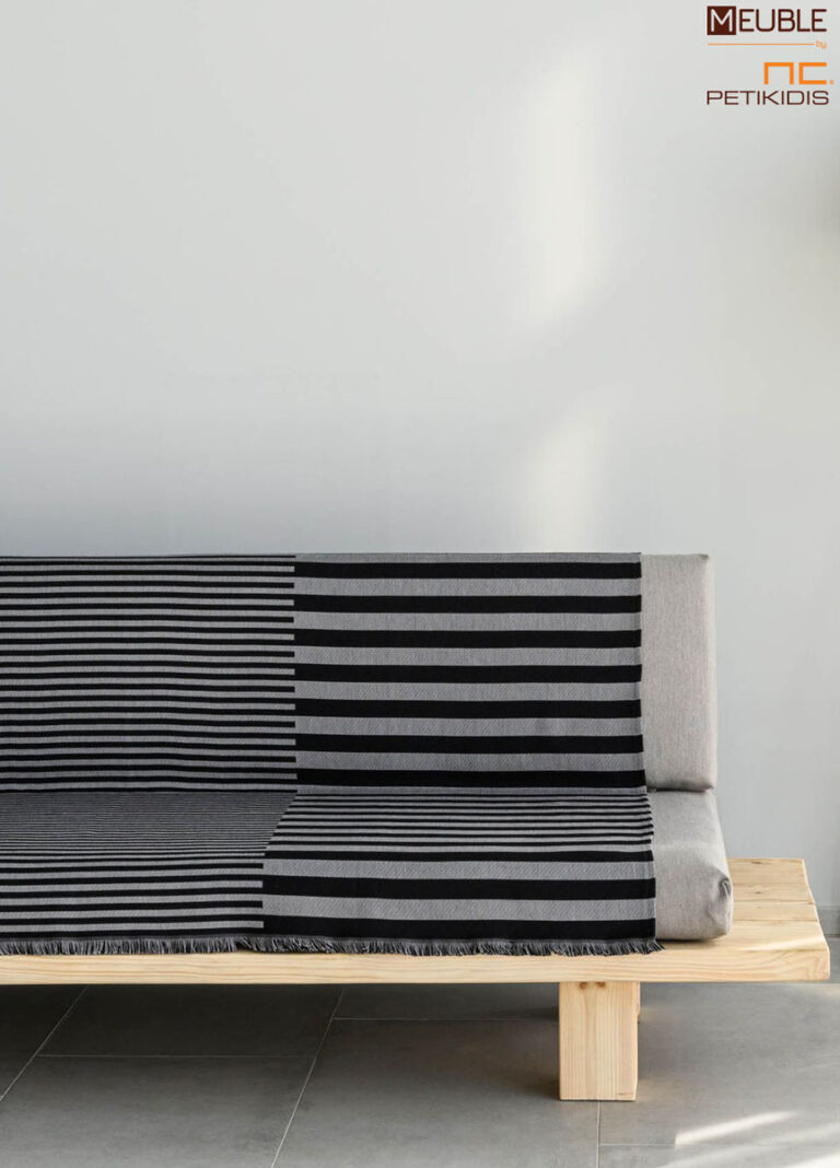 Ριχτάρι Lifestyle 1292441 Χρώμα black gray Μία συλλογή με βάση το βαμβάκι, που προσφέρει μια μεγάλη ποικιλία χρωμάτων ως ασορτί πρόταση στα ριχτάρια και είναι διαθέσιμα σε 3 μεγέθη. a.180x180cm b.180x300cm c.180x240cm Σειρά cotton: 75%cot - 25%pol