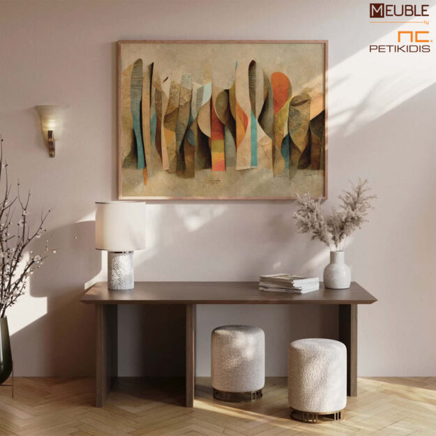 Πίνακες σε Καμβά ή Poster Το έργο με τίτλο “Scrolls”, μία σύνθεση που δημιουργεί αίσθηση ροής και ισορροπίας, αποπνέοντας ηρεμία και αρμονία. Πάπυρος από ανακυκλώσιμο χαρτί το ένα δίπλα στο άλλο και σε διάφορες αποχρώσεις, συμμετρικά τοποθετημένα στο έργο, δημιουργούν μια αίσθηση ισορροπίας.Παράγεται και σε poster. Διαθέσιμες διαστάσεις 50X70, 70X100, 80X120, 100X140, 120X160, 120X180.